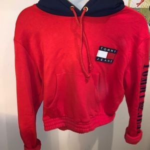 Tommy Hilfiger Red and Blue hoodie